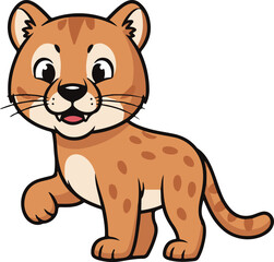 A cartoon cougar 