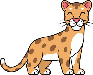 vector illustration of cartoon lion