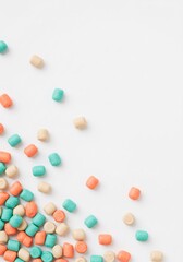 カラフルキャンディ, 白背景, 上から撮影
