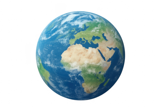 Planet earth rotating showing europe and africa