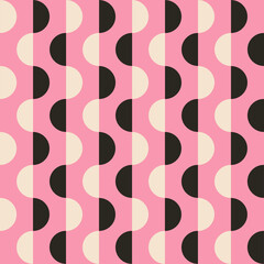 Pink, Black, and Cream Retro Waves