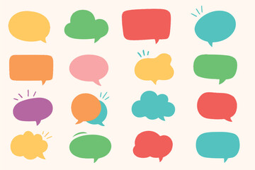 set of speech bubbles