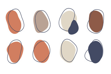 set of easter eggs with different colors