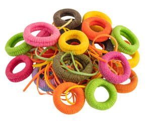 colorful rubber bands