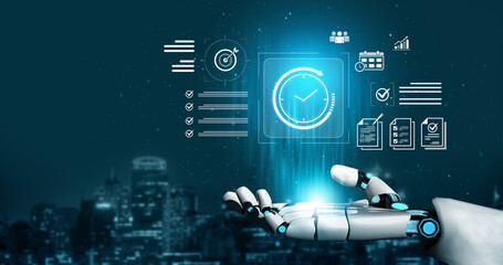 An AI assistant helps with time management by optimizing project schedules. This smart tool sets goals, tracks deadlines, and increases business productivity and efficiency. Fermion