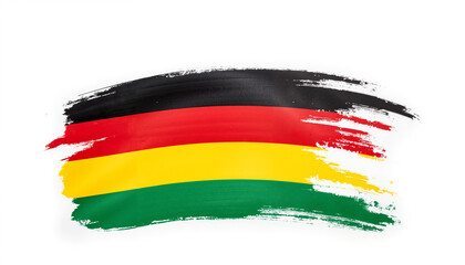 Obraz premium Kwanzaa flag colors, painted in brush stroke style with vibrant colors 