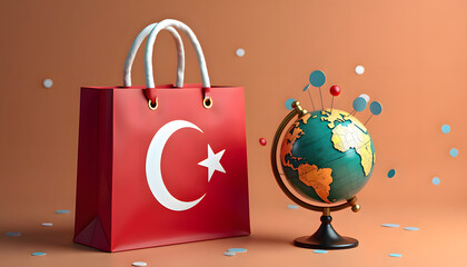 Turkish Shopping and Global Travel Concept