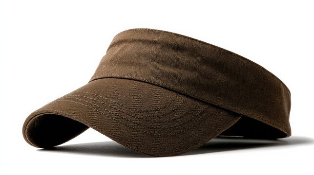Stylish brown fabric visor hat perfect for outdoor activities and sun protection