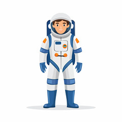 Astronaut in spacesuit with transparent background