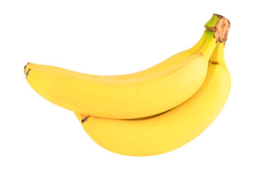 ripe bananas on isolated background