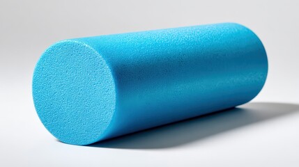 Blue foam roller for fitness and recovery activities