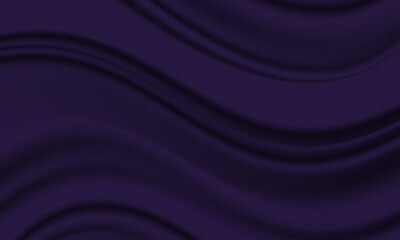 Elegant dark purple satin fabric with delicate wavy folds and textured surface for design usage