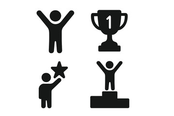 Planning strategy process icons set, vector illustration with transparent background, including stepwise ordered design for business workflow, management, and success