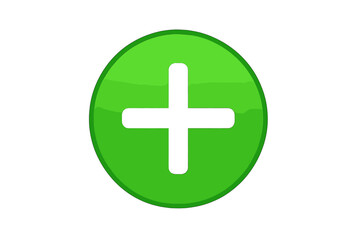 Fototapeta premium Plus vector icon. Add item sign in circle. Green create new button for web and mobile app. Plus symbol for increase, more, and positive. Add button user interface element.