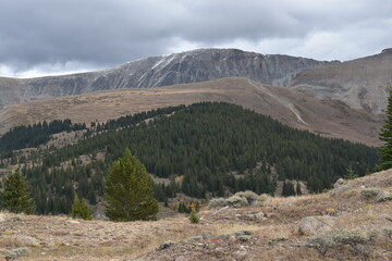 Cloudy mountain landscape