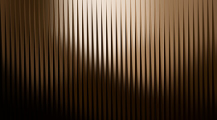 Obraz premium Warm brown abstract vertical ribbed background with spotlight