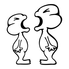 2 frogs shout angrily each other arguing friends team enemies brothers