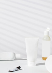 cosmetic bottle mockup beauty product design 
