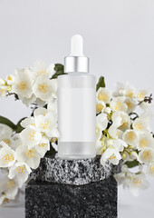 cosmetic bottle mockup beauty product design 
