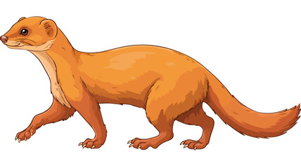 Fototapeta premium Delightful Cartoon Mongoose Strolling Through Tropical Jungle