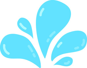 Cartoon drawing showing water splashing