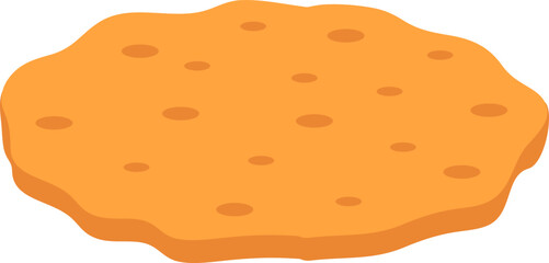 Cracker snack food item with a plain flatbread shape