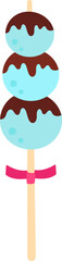 Dango Japanese sweet mochi dessert on a stick