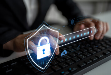 A concept of advanced network security. This system combines password protection with biometric...