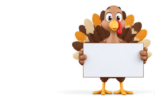 turkey holding sign clipart
