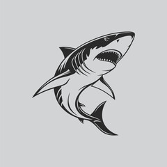 Ocean Beast Shark Illustration Concept