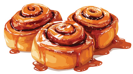 Delicious Cinnamon Rolls Food Vector Graphic for Bakery Ads and Menus