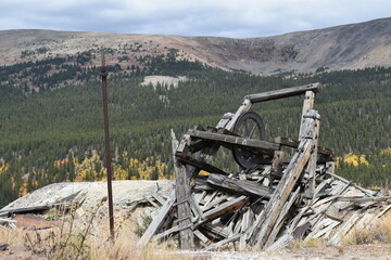 Abandoned mine in the mountains