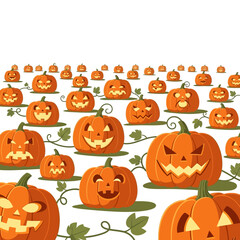 Festive Halloween Pumpkins - A Cheerful Display of Spooky Fun.