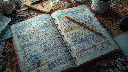 Overwhelmed by an Endless To-Do List: A Chaotic and Intensely Detailed Personal Planner.
