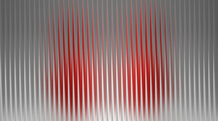 Abstract background with vertical ribbed texture and red glow