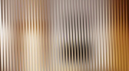 Abstract background with vertical ribbed texture and warm golden hues
