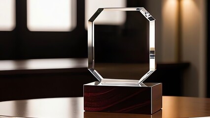 A gorgeous, HD crystal award, gleaming brightly. It's a promise in glass, waiting to immortalize a worthy champion and their accomplishment.