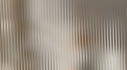 Neutral ribbed glass texture with vertical lines and soft light © fatima