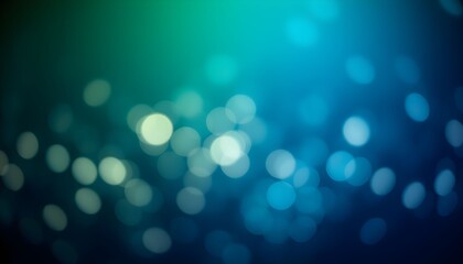 Abstract bokeh background with blurred light circles in shades of blue and teal creating a dreamy, ethereal atmosphere.