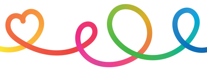 Abstract Color Line Shapes. Backgrounds with Gradient Patterns. 3D Curve and Wave Lines. Vector Poster Design with Rainbow Color Swirl Ribbon