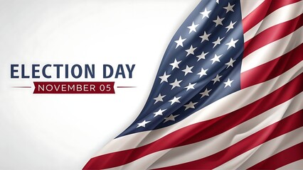 Obraz premium American flag waving proudly on election day november 6th