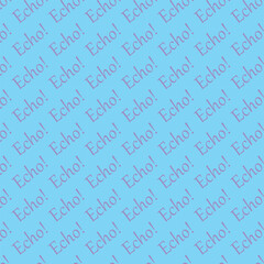 Echo Word Pattern: Repeating Text on Light Blue Background