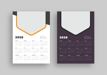2025 one page corporate calendar template | Professional wall calendar design set for businesses