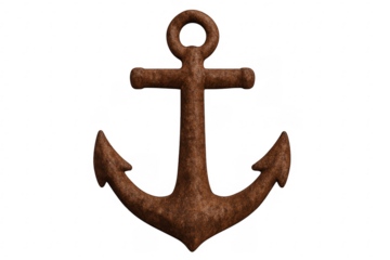 Rusty metal anchor nautical boat marine object