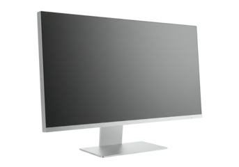 Modern computer monitor display isolated on transparent background