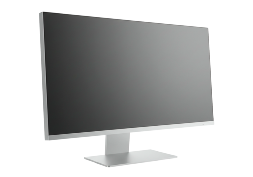 Modern computer monitor display isolated on transparent background