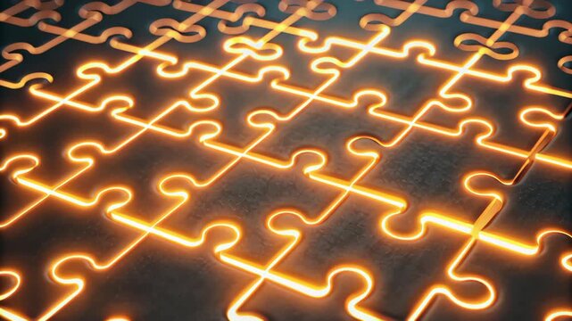 Glowing Puzzle Design Enhancing Organizational Culture, Innovation, and Leadership for Corporate Collaboration and Creativity