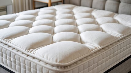 Plush White Luxury Mattress with Quilted Pillow Top Surface