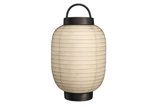 Japanese chōchin lantern on transparent background