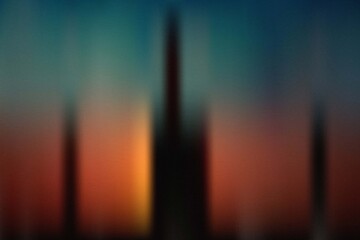 Sunset City Glow Abstract Gradient Blurred Background